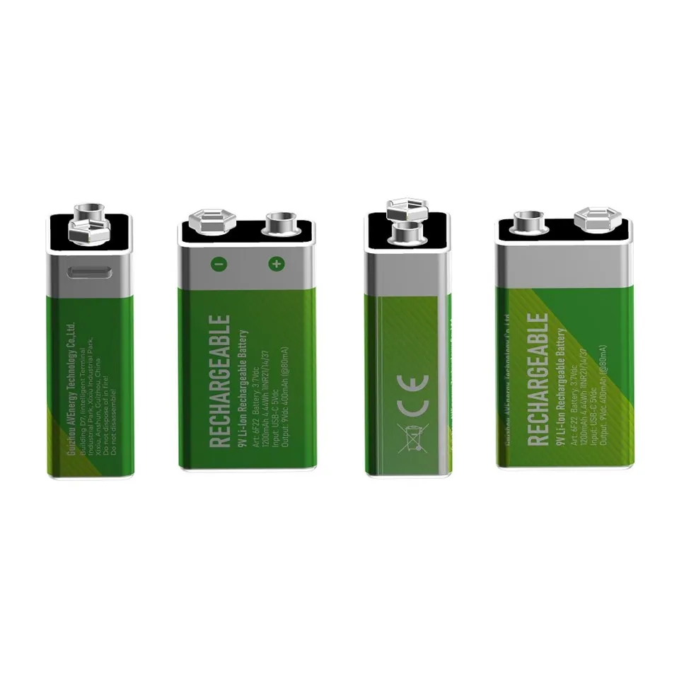 9V Lithium Polimer Rechargeable Battery